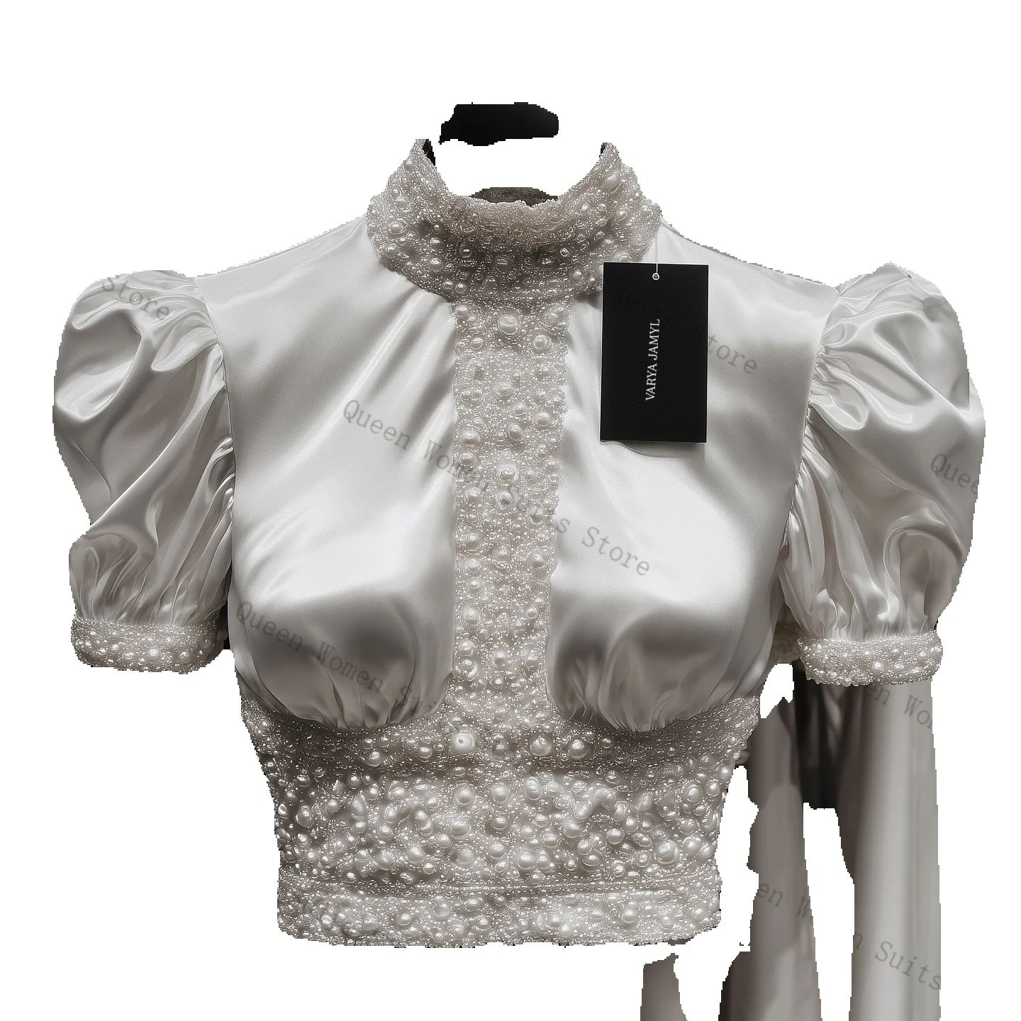 Women'S Formal Wear For Wedding Guest - Conjunto de terno feminino de pérolas