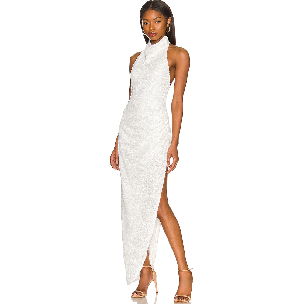 Women'S Formal Wear For Wedding Guest - Vestidos de Noite com Decote Halter