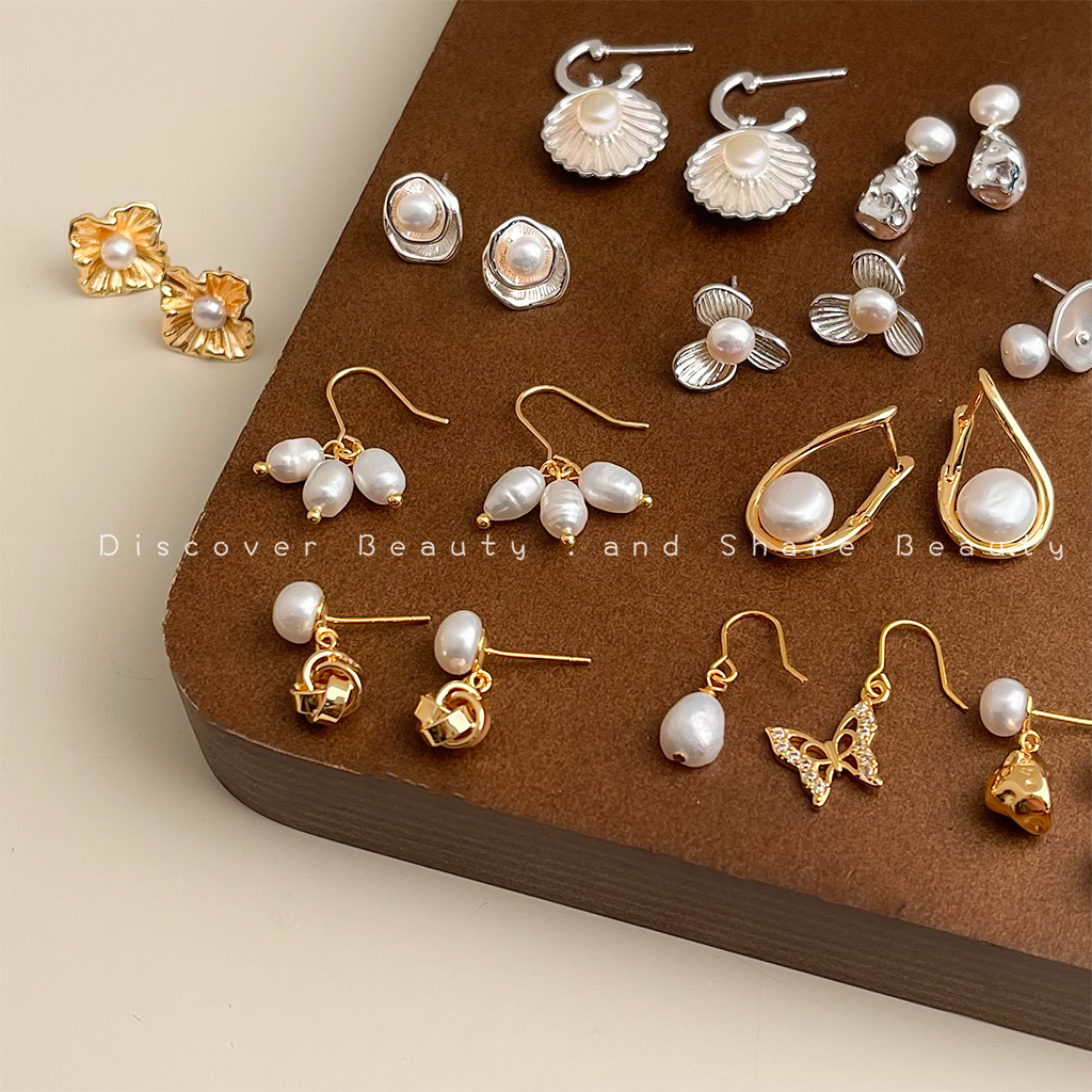 Pearl Earring Stud - Acessórios DIY: Brincos de pérola de
