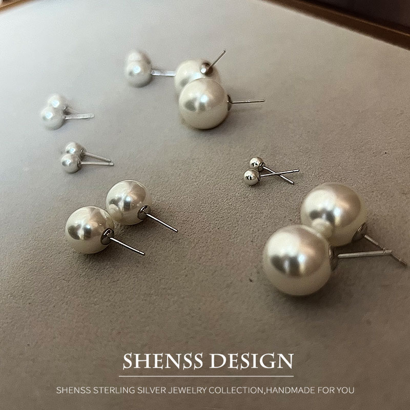 Pearl Earring Stud - Imitação de pérola brincos de casamento