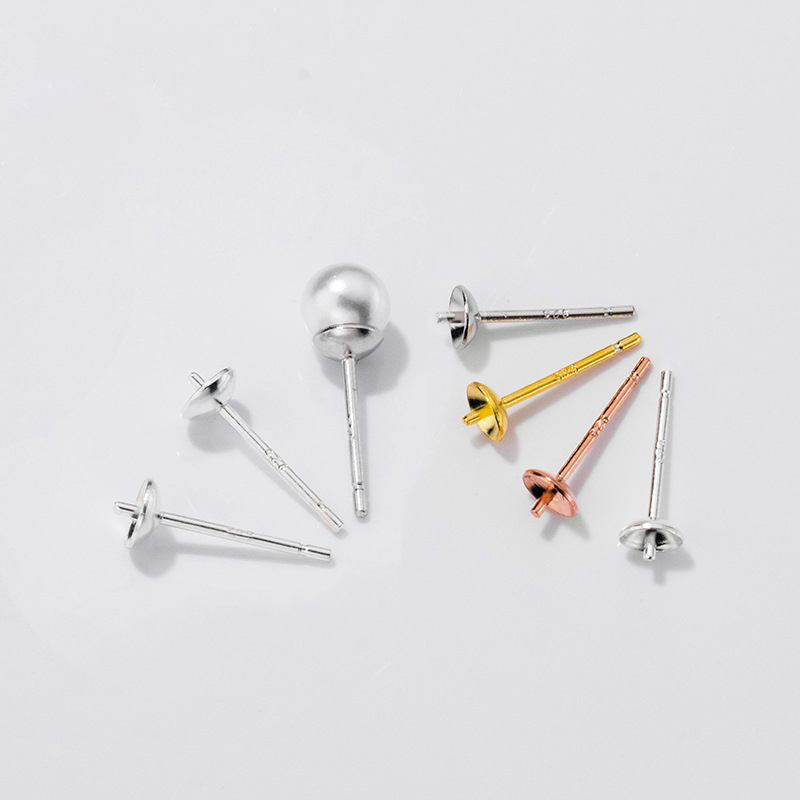 S925 prata esterlina brincos b - Pearl Earring Stud avaliação e preço
