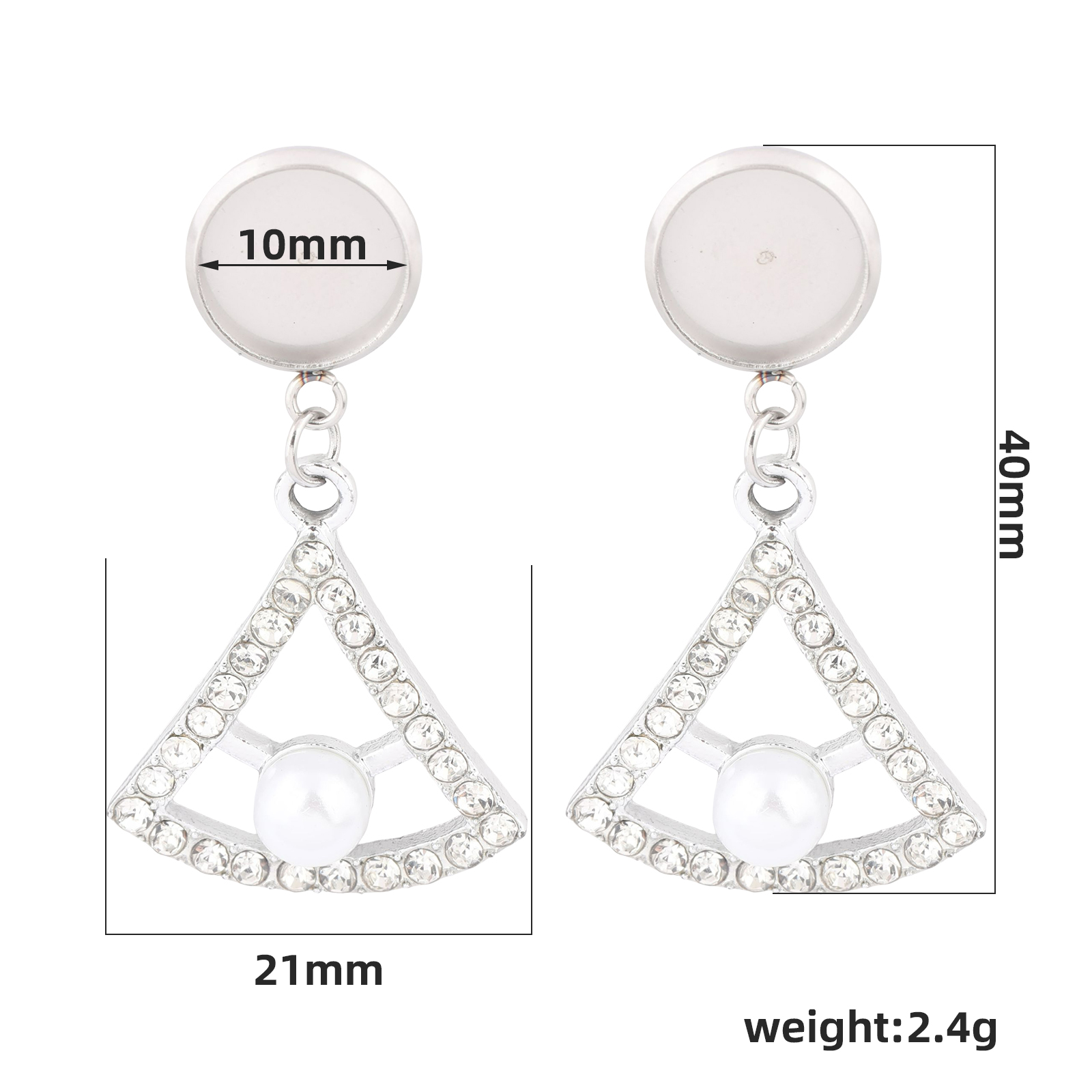 10 peças de Bases para Brincos - Pearl Earring Stud avaliação e preço