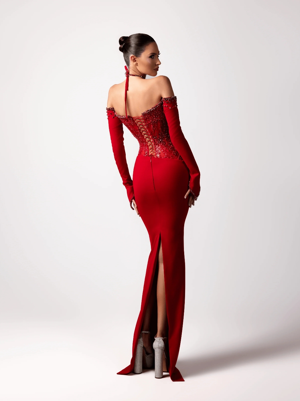 Vestido de Noite Halter Vermel - Formal Gala Wear Women avaliação e preço