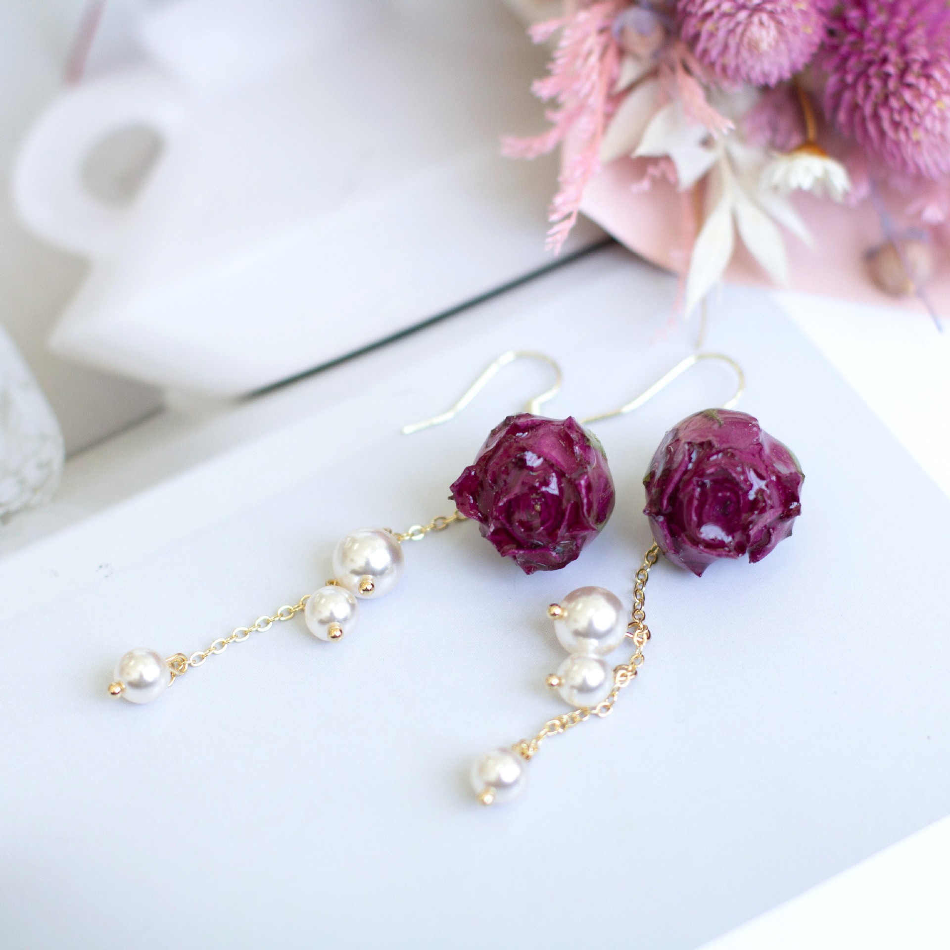 Brincos Elegantes de Rosa Imor - Pearl Earring Stud avaliação e preço