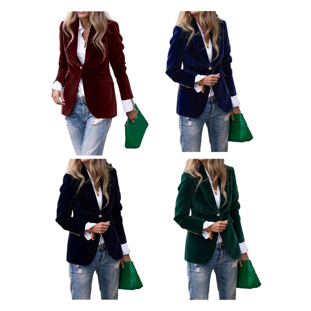 Blazer Feminino de Veludo Tama - Women'S Formal Wear For Wedding Guest avaliação e preço