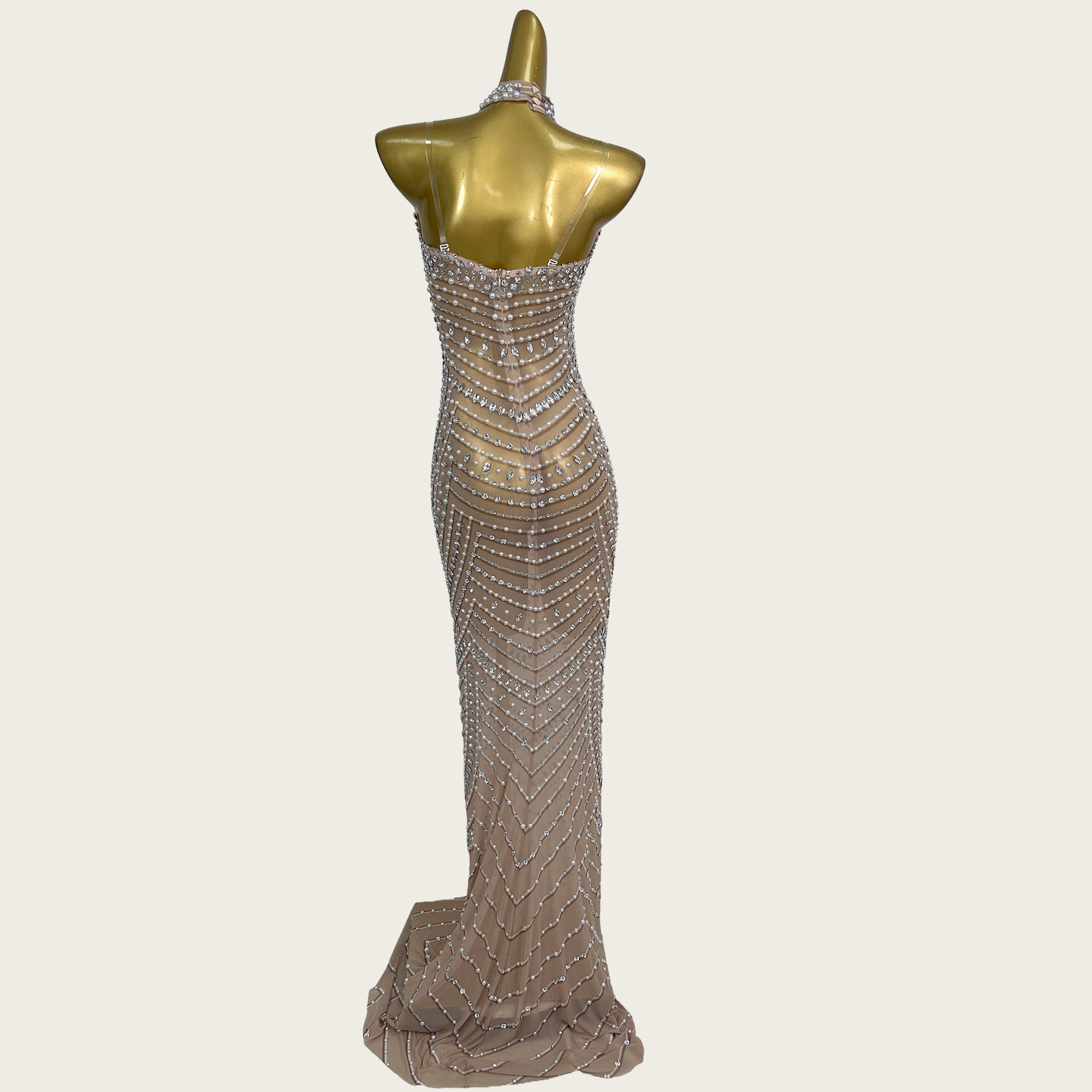 Vestido de noite sereia com st - Formal Gala Wear Women avaliação e preço