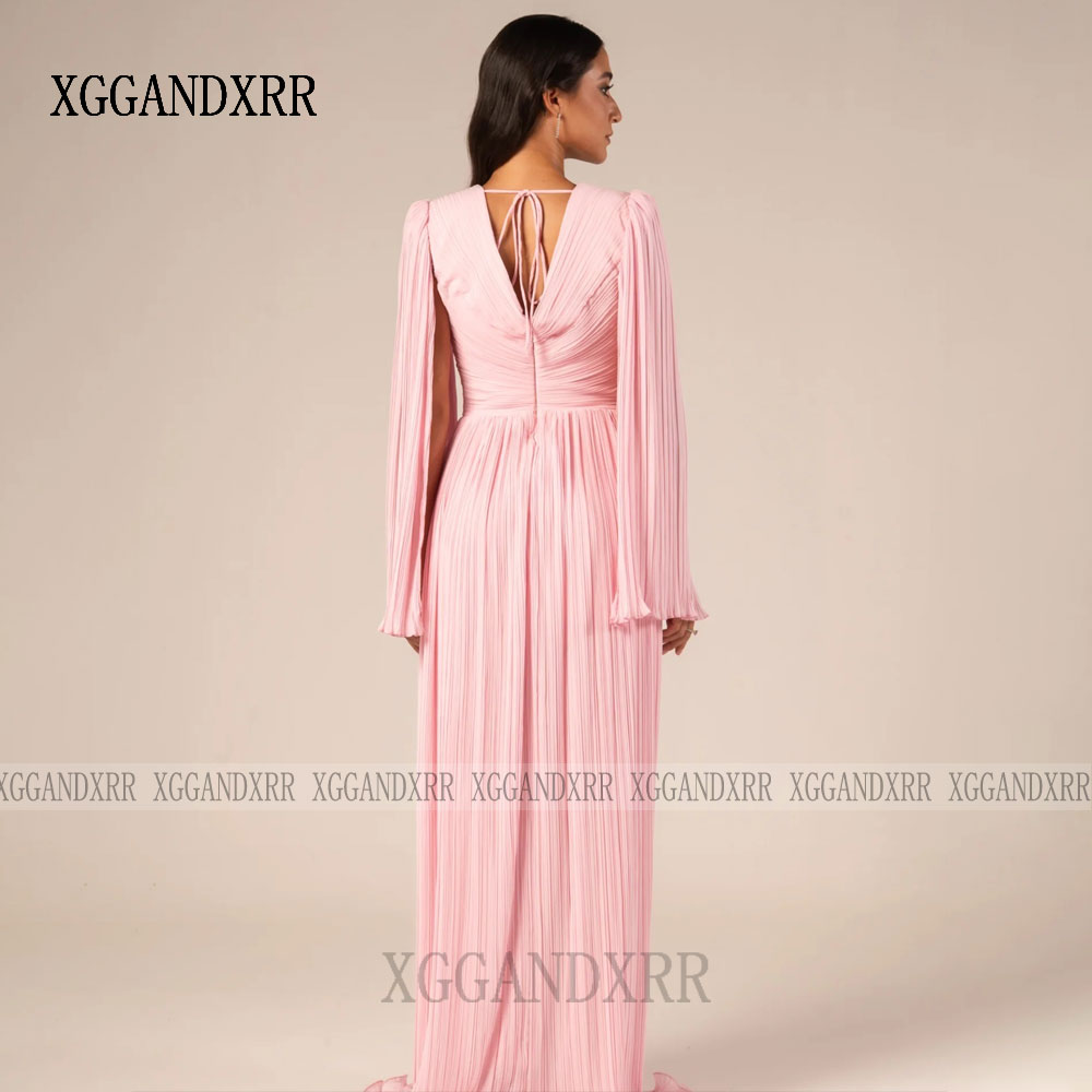 Personalizado rosa uma linha v - Formal Gala Wear Women avaliação e preço