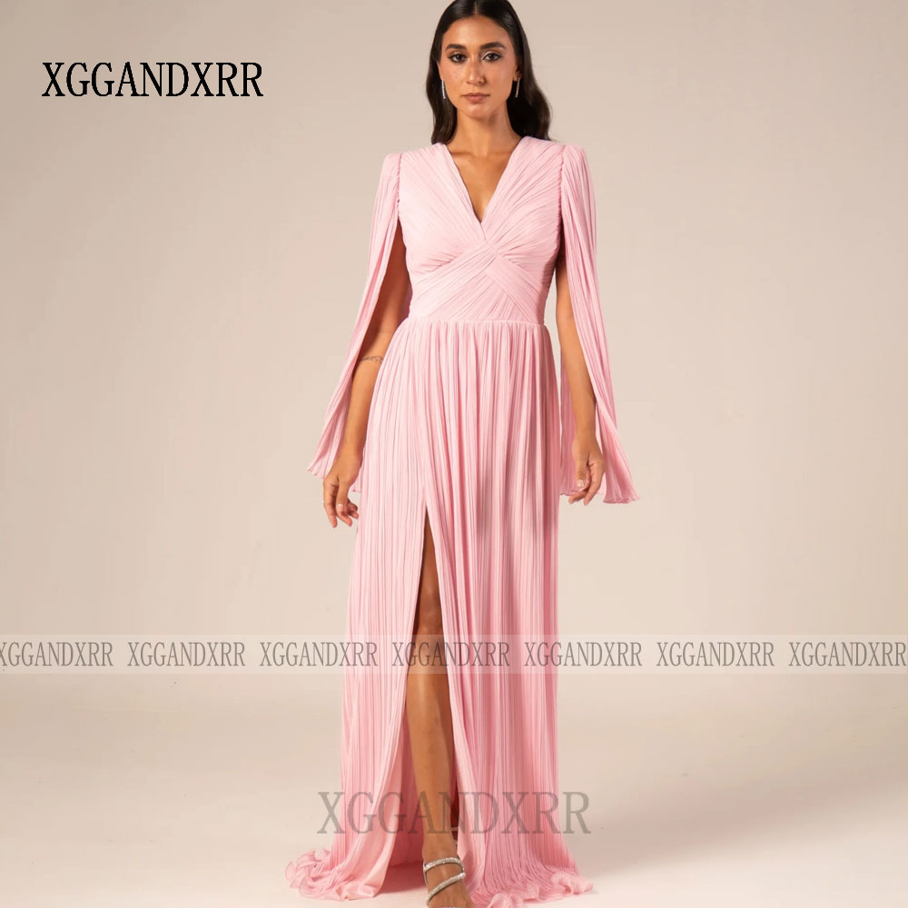 Personalizado rosa uma linha v - Formal Gala Wear Women avaliação e preço