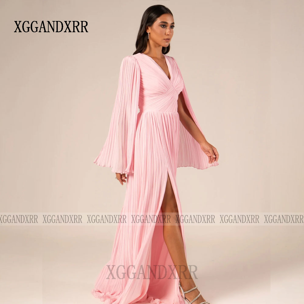 Personalizado rosa uma linha v - Formal Gala Wear Women avaliação e preço